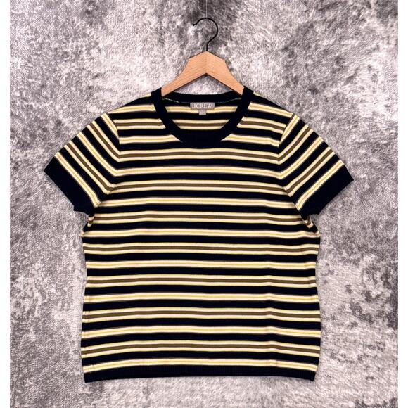 J. Crew Sweaters - J Crew Carolyn Sweater Tee XL Womens Merino Wool Striped